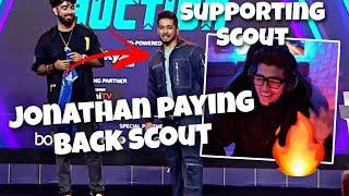 JONATHAN SUPPORTING SCOUT  PAYING BACK