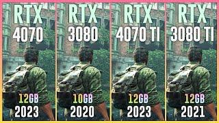RTX 4070 vs RTX 3080 vs RTX 4070 TI vs RTX 3080 TI - Test in 20 Games