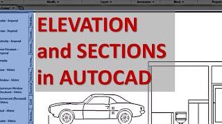 Draw Elevation and Sections in Autocad - Making Views from Floor Plan -Wall House Cross Sections