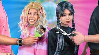 Wednesday Addams und Enid Sind Kinder RICH ENIDs DAD Gegen BROKE WEDNESDAYs DAD Teil 2