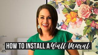 HOW TO Hang Wallpaper Mural for HUGE Wall Transformation