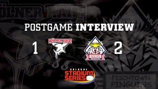 Postgame-Interview Kölner Haie – Fischtown Pinguins 12  22.12.2022