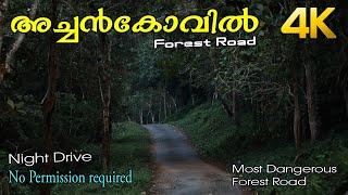 കേരളത്തിലെ ഏറ്റവും അപകടകരവും ഭംഗിയുള്ളതുമായ വനപാത  Konni Achankovil Forest Road 4K 