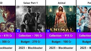 2023 Highest Grossing Top 50 Indian Movies  Salaar  LEO  Tiger 3  Animal  Jawan  Dunki