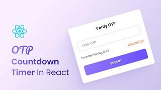 How To Create OTP Countdown Timer in React JS