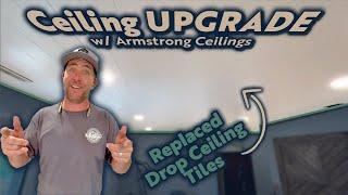 Ceiling Upgrade w Armstrong Ceilings - Replace Drop Ceiling Tiles EASY