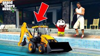 Shinchan Franklin Bought Mini JCB GTA V - Franklin Nobita Mini JCB GTA V