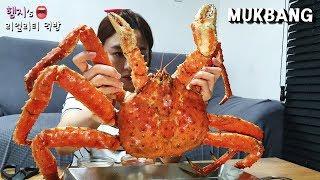 리얼먹방 킹크랩 먹방  남은 내장에 밥비벼먹기ㅣKing Crab ㅣREAL SOUNDㅣASMR MUKBANGㅣEATING SHOWㅣ