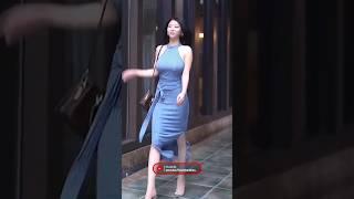 Busty Chinese Girl walks and smiles to camera #shorts #viral