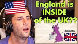 American Reacts to the Difference Between the UK Great Britain & England Explained