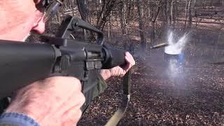 M16A1 VS Water Barrel