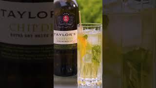 Refreshing summer drink 13 Taylors Chip Dry White Port + 23 Tonic Water. Garnish lemon and mint