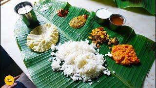 Most Famous Andhra Pradesh Traditional Food Unlimited Banana Leaf Thali Rs. 130- Only l Guntur Food
