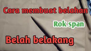 Cara membuat belahan rok span #belah belakang