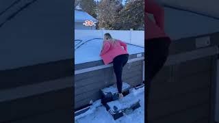 Super hot girl boob making Snow boobs #shorts #hot #big tits