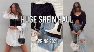 SPRING SHEIN HAUL 2021  *MASSIVE* Shein Try On Haul Trendy Tops Jeans Jackets Shoes Haul