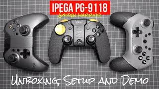 IPEGA PG-9118 GOLDEN WARRIOR BLUETOOTH GAMEPAD CONTROLLER UNBOXING AND SETUP  PG-9118 GAMES