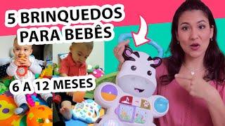 ⭐ 5 brinquedos para bebê de 6 a 12 meses que você precisa conhecer