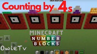 Counting by 4s Song  Skip Counting Songs for Kids  Minecraft Numberblocks Counting Songs