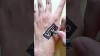 Vans Drawing Tricks  #shorts #youtubeshorts #tattoo #tattooartist #drawing