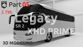 3D Modeling Legacy SR 2 XHD PRIME Bus Body in Blender 2.79 Cycles Render - Part 05