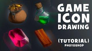 GAME ICONS DRAW  TUTORIAL  РИСУЕМ ИГРОВЫЕ ИКОНКИ  PHOTOSHOP