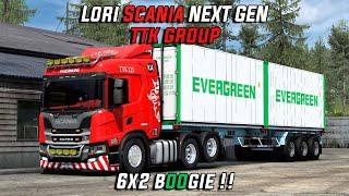 TTK MERAH Lori Scania NEXT GEN Treler Kontena ETS2 Mod Malaysia