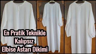 kalıpsız seyyar elbise astarı dikimi seyyar astar elbise astarı #diy #fashion #elbise #keşfet