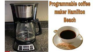 Coffee Maker  Unboxing Hamilton Beach Programmable 12 cup coffee maker . Coffee Maker Review .