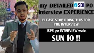 MY DETAILED SBI PO Interview Experience  TIPS FOR IBPS PO Interview Candidates