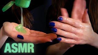 1 HOUR ASMR  Wet Hand Sounds  Sticky Aloe Vera Gel  No talking