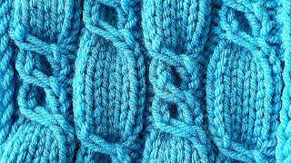 Лаконичный узор с косами Узор спицами для начинающих #knitting #спицами #узорыспицами #вязание