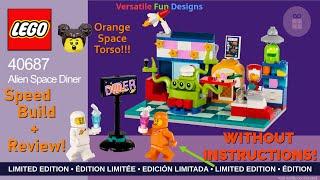 LEGO LIMITED EDITION Alien Space Diner 40687 GWP - Build & Review WITHOUT INSTRUCTIONS 🟠 SPACE 