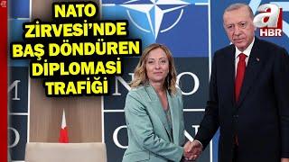 Başkan Erdoğan NATO Zirvesinde Miçotakis Meloni ve Scholz ile görüştü  A Haber