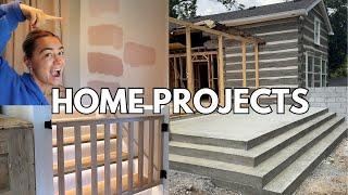 VLOG Rennovation Progress & Walk Through Painting our Bedroom Decor Projects  Julia & Hunter