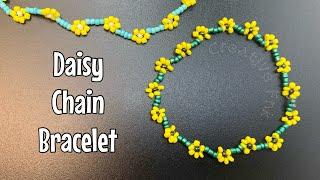 How to make a daisy chain bracelet Simple flower elastic bracelet