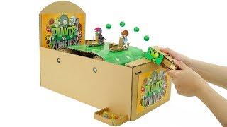 How To Make Plant vs Zombies Arcade Game from Cardboard