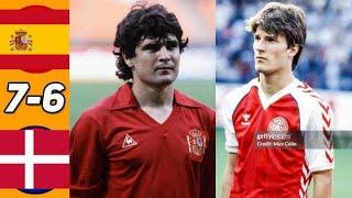 Spain 1 x 1 5-4 Denmark Camacho Michael Laudrup ●UEFA Euro 1984 Extended Goals & Highlights