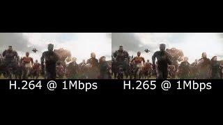 H.264 vs H.265 comparison 1080p