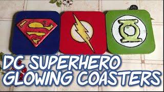 DC Superhero Wood & Resin Coasters