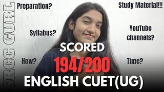 How to prepare for ENGLISH CUET2024  Full Strategy by SRCC Student#english#cuetug#cuet2024