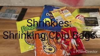 Shrinkies Shrinking Chip Bags using a toaster oven.