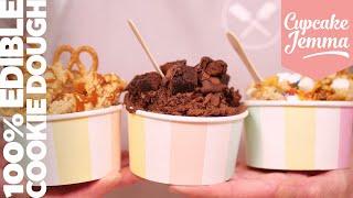 Edible Cookie Dough Tutorial  4 Cookie Dough recipes in 1  Cupcake Jemma