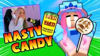 If I Die I Eat DISGUSTING Candy on FaceCam... Roblox Bedwars