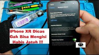 TUTORIAL PERBAIKI IPHONE XR TIDAK BISA DI CAS ATAU DICHARGER KARENA HABIS JATUH DS REVIEW INDONESIA