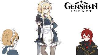 Maid Lumine Genshin Impact Comic Dub