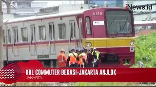 KRL Rute Bekasi - Jakarta Kota Anjlok di Dekat Stasiun Kampung Bandan