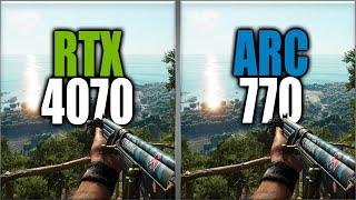 RTX 4070 vs ARC A770 Benchmarks #Shorts - Tested 20 Games