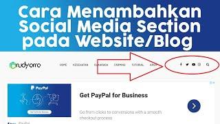 Cara Menambah Icon dan Link Social Media Section pada WebsiteBlog