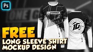 FREE LONG SLEEVE SHIRT MOCKUP DESIGN FREE TSHIRT MOCKUP PSD